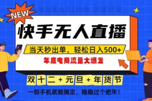 (16772期)泼天的富贵一定要接住!年底流量大爆发,一部手机轻松日入500+!
