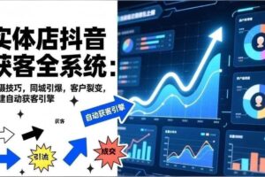 (17090期)2026实体店抖音获客全系统:拍摄技巧,同城引爆,客户裂变,构建自动获客引擎