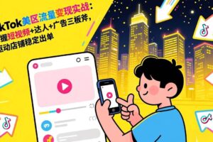 (17244期)TikTok美区流量变现实战:掌握短视频+达人+广告三板斧,驱动店铺稳定出单